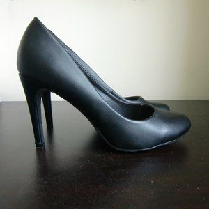 Black Vegan Leather Heels